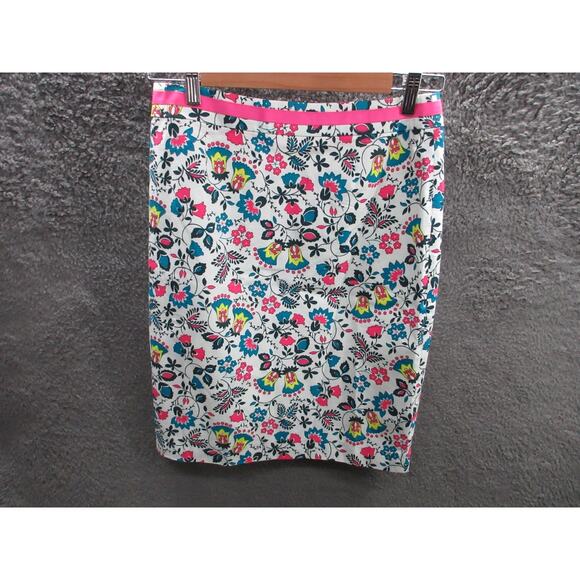 NWT Boden Ivory Exotic Garden Floral Print Modern Pencil Skirt Size 6P - Picture 1 of 14